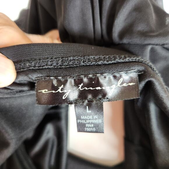 City Triangles Y2K Black Tiered Ruffled Mini‎ Dress Women's Large - Picture 8 of 12